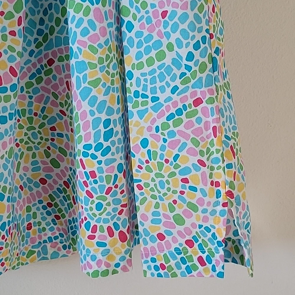 Talbots Cotton Mosaic Swim‎ Coverup Dress Size Small